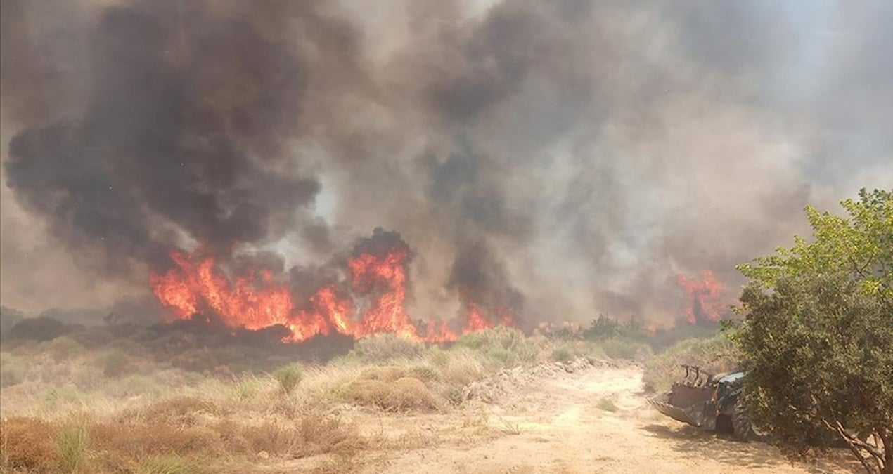 Milas’ta korkutan makilik yangını